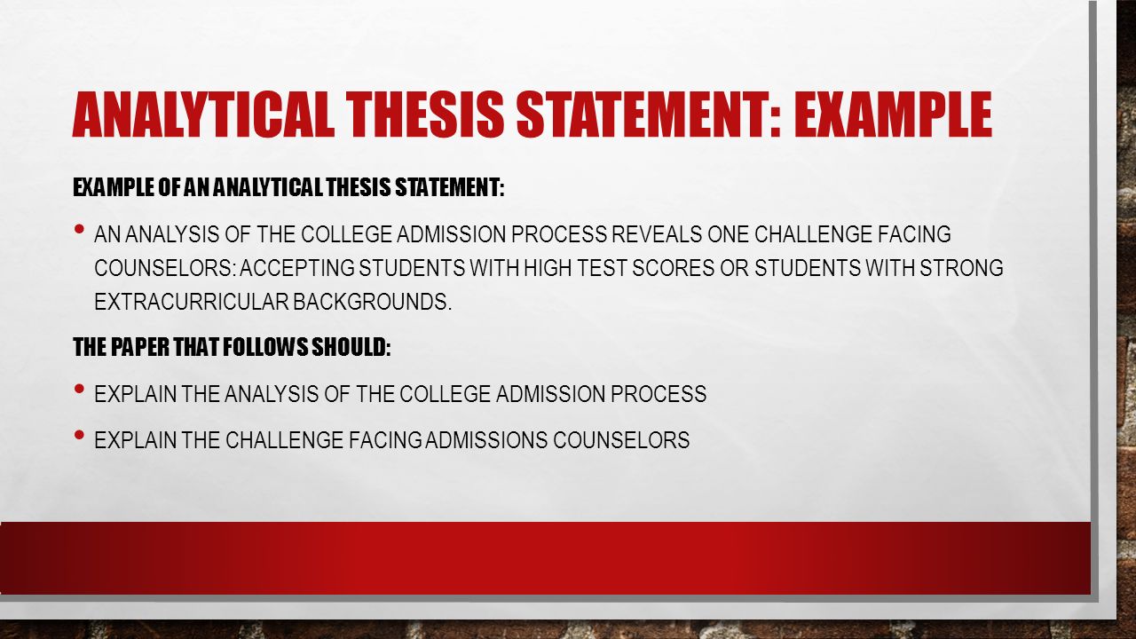 Document analysis thesis statement